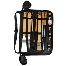 Load image into Gallery viewer, Portable Wood and Stainless Grill Set